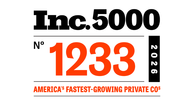 Number 1233 on the Inc 5000 list