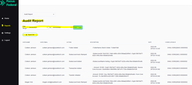 Release Notes - September 2022 - Audit Report