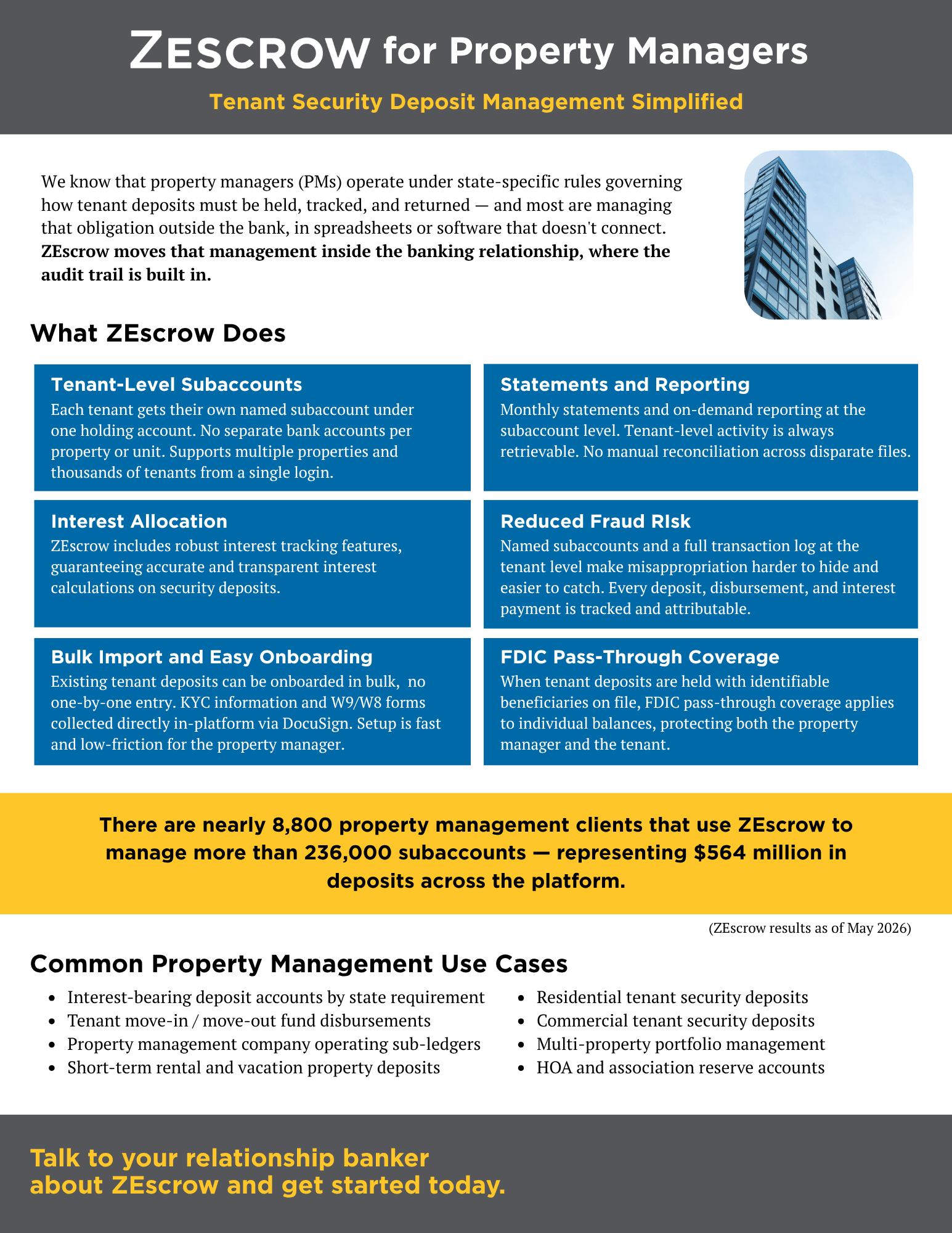 ZEscrow for Property Managers