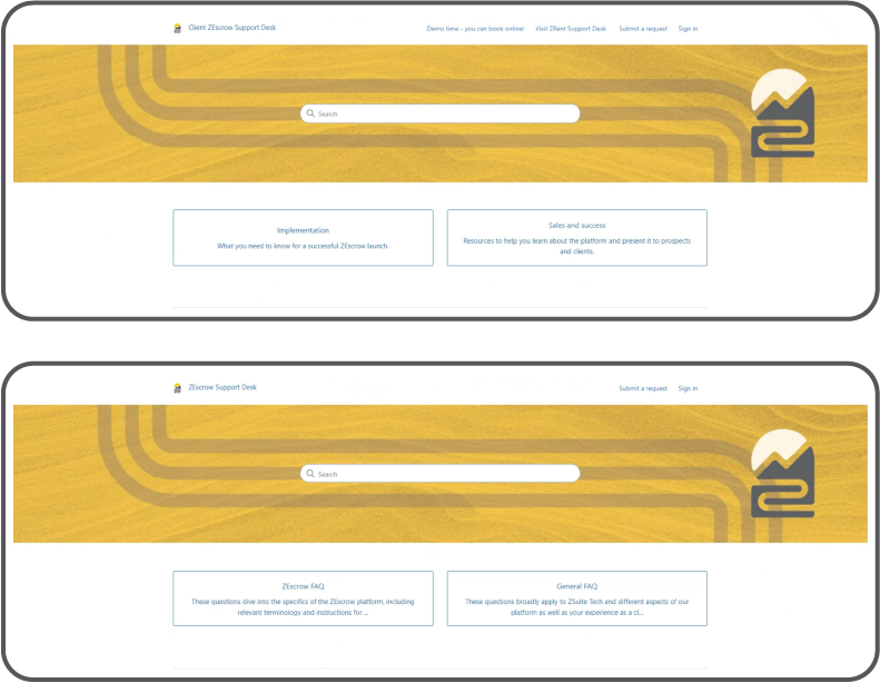 Client Success Zendesk pages