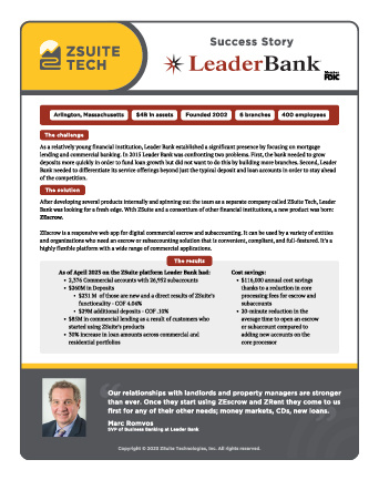 Leader Bank case study