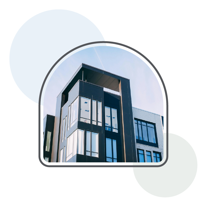 A modern apartment building