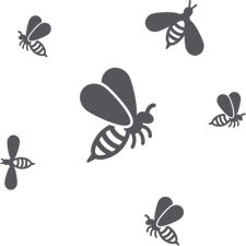 Bees, a symbol for serve and fall Bees, a symbol for serve and fall