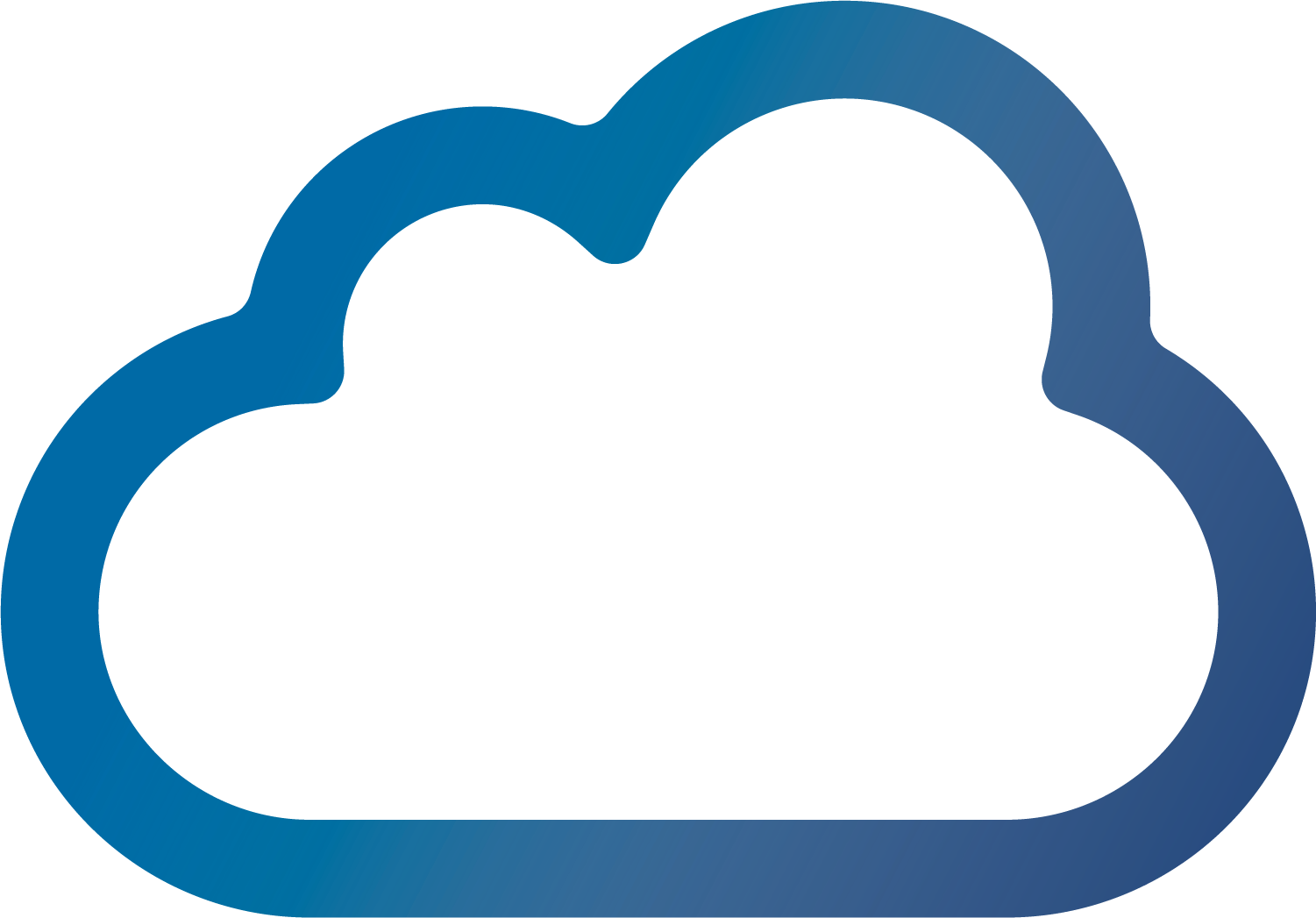 Blue cloud icon
