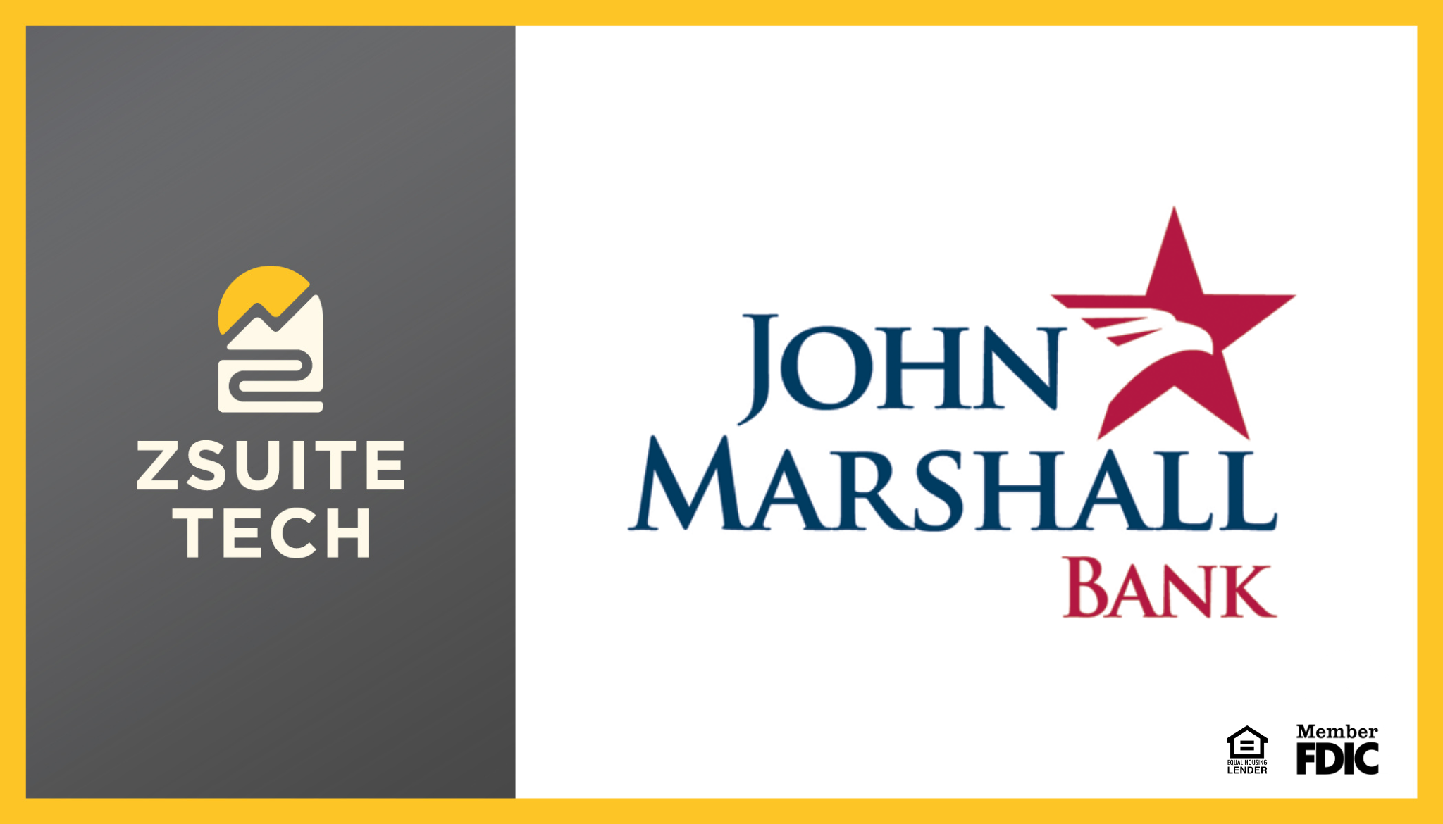John Marshal Bank Logo and ZSuite Tech Logo
